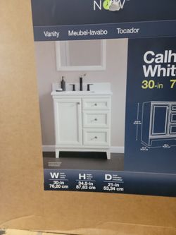 New Diamond Now Calhoun White Vanity