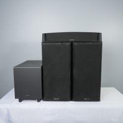 Bose VCS-10, Polk Audio PSW 120, and Infinity Speaker set