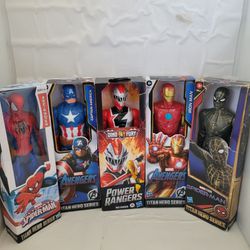 12" Spiderman/Ironman/Power Rangers/Captain America $10 Each