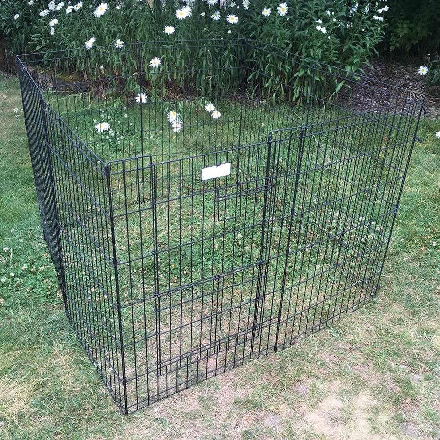 36" Tall Pet Dog Fence Play Yard Exercise Pen with Split Gate