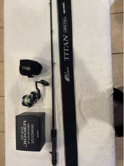 Japanese OCEA Jigger F Custom 2000NRHG and Phenix TITAN Long Fall rod TJX-L710H 35-90#