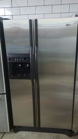 Amana stainless side-by-side