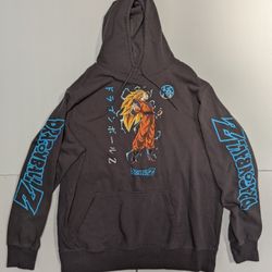 Dragon Ball Z  Super Saiyan 3 Goku Kanji Pullover Hoodie Sweatshirt Size XL