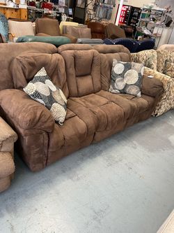 Brown recliner couch (in store)