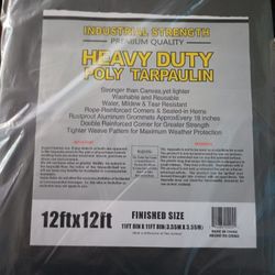 12x12ft  Heavy Duty Grey Tarp New $20.00 Each Firm