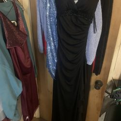 Black Skin Tight Prom Dress