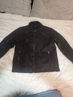 Genuine leather biker jacket