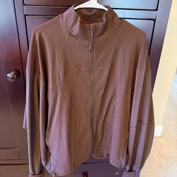 Like New lululemon Define Relaxed Fit Luon Jacket, sz 10, brown