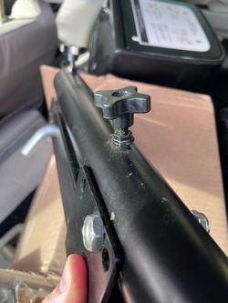 Black Metal Rail Bar with Knob Hardware