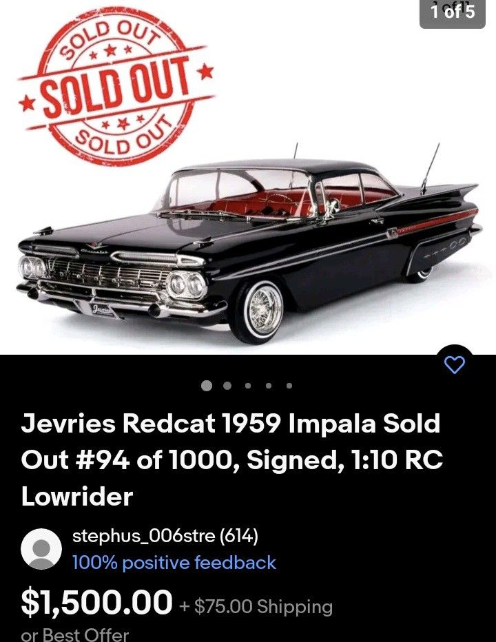 Jevries #283 Collectible 1959 Rc Lowrider Impala