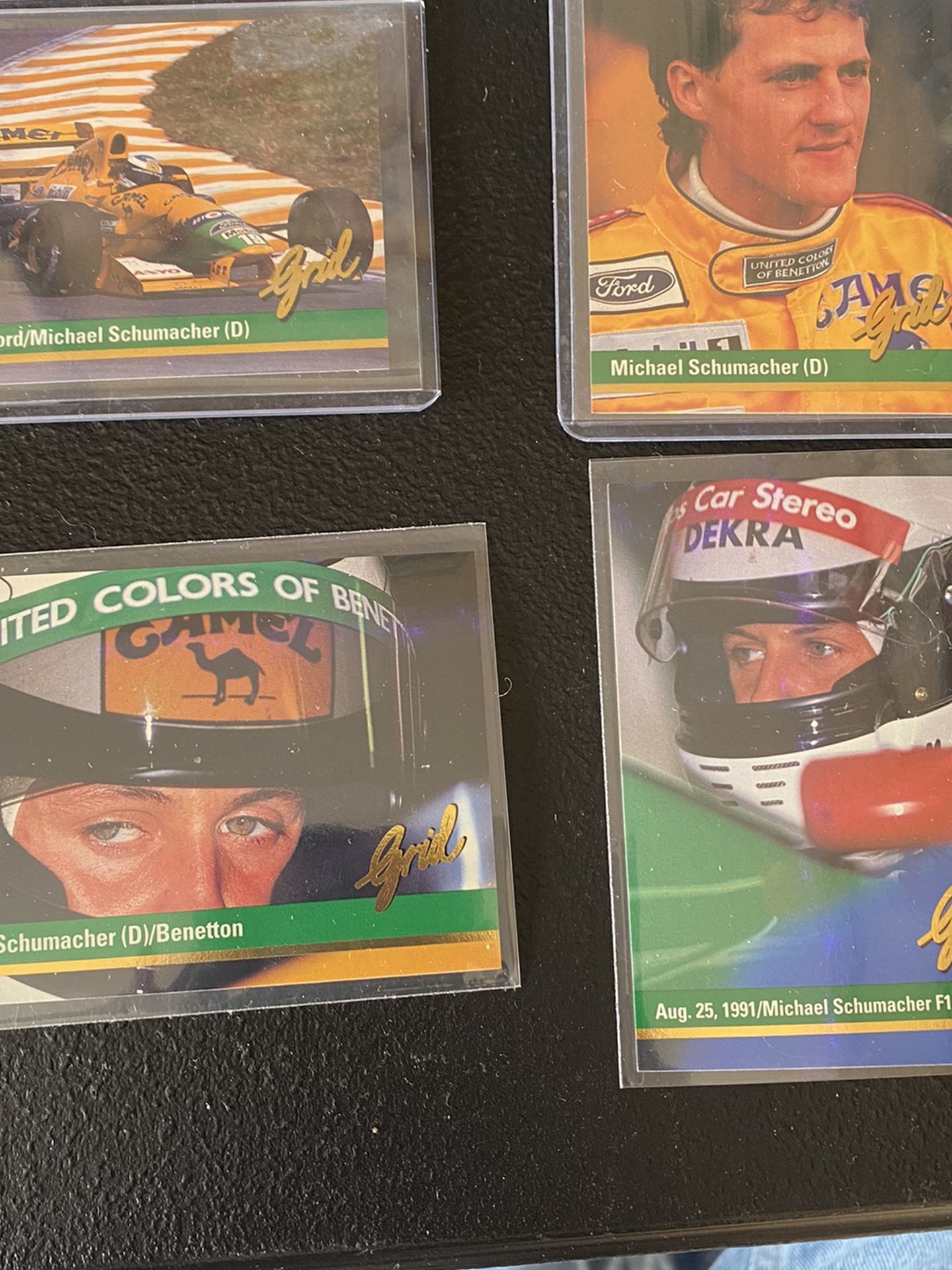 1992 F1 Grid Michael Schumacher Rookie 4 Card Lot