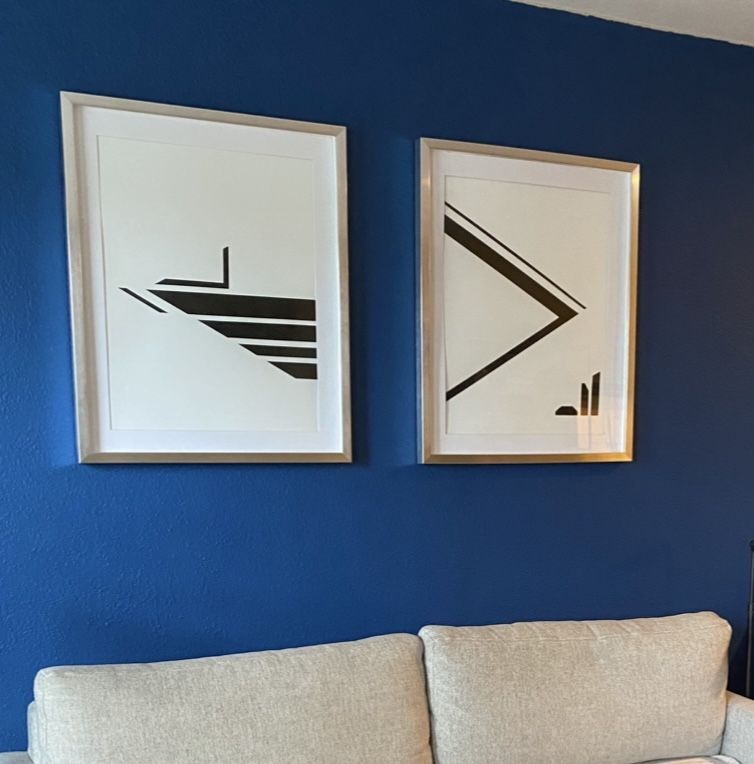 2 Large Silver Picture Frames