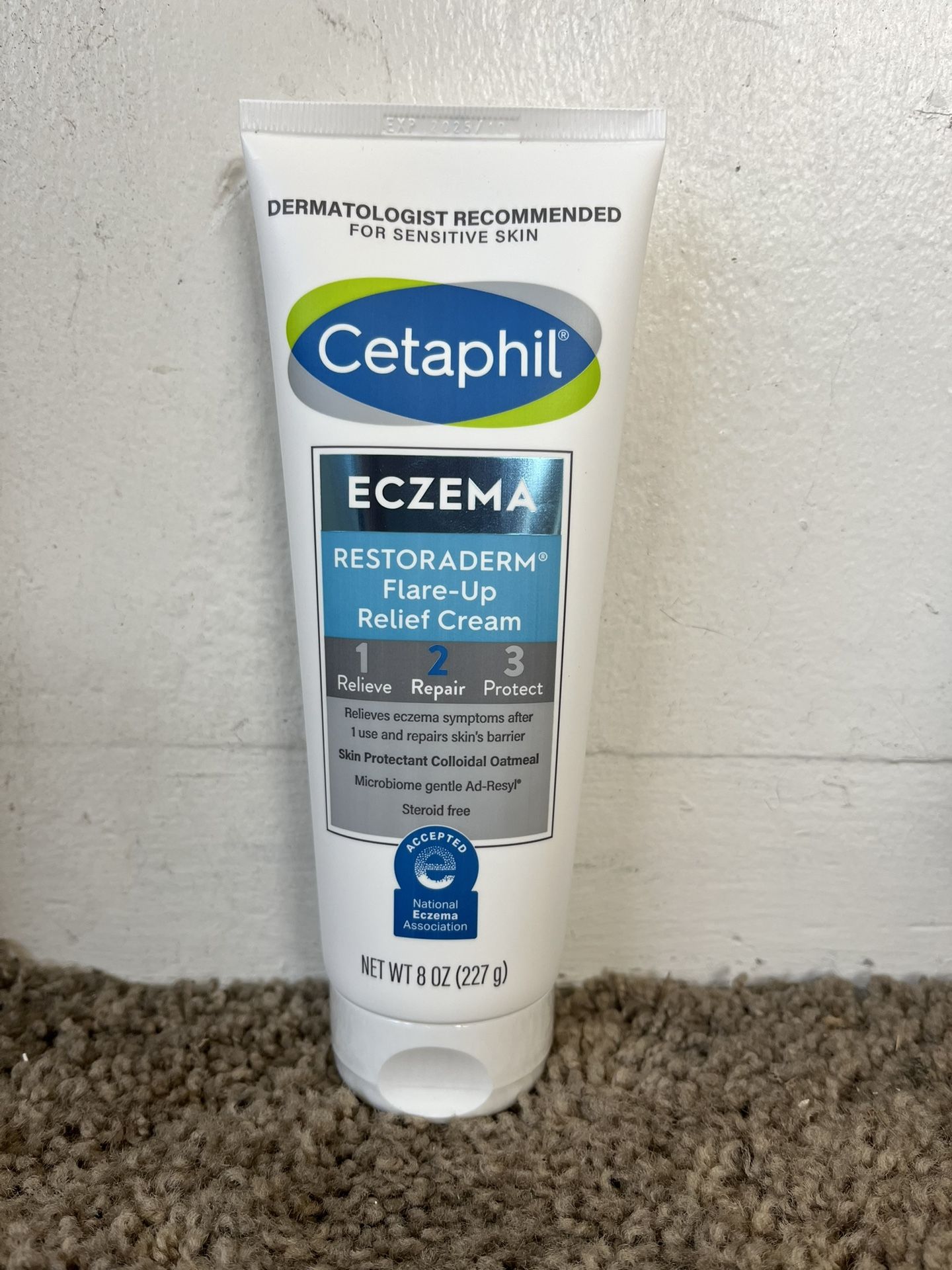 8oz CETAPHIL ECZEMA Restoraderm Flare-Up Relief Cream Squeeze Tube