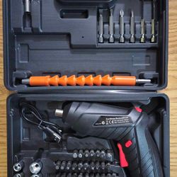 Electric Screwdriver Cordless Rechargeable Small Power Drill Set, brand new