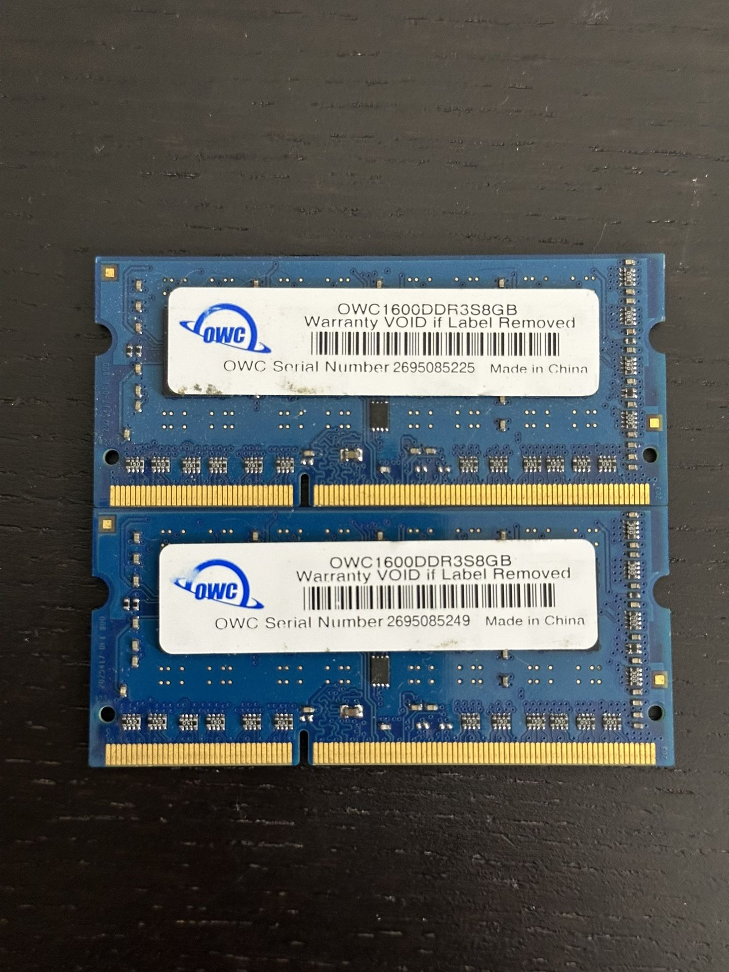 OWC 16GB Kit 2x8GB DDR3L 1600MHz 1600DDR3S8GB Laptop PC MacBook Pro iMac MacMini