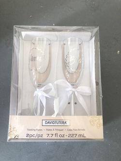 Wedding Toasting Flutes, Party favor bubbles & party favor key bottle openers