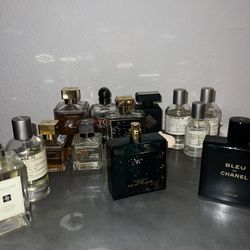 Men’s niche and designer fragrances, prices vary