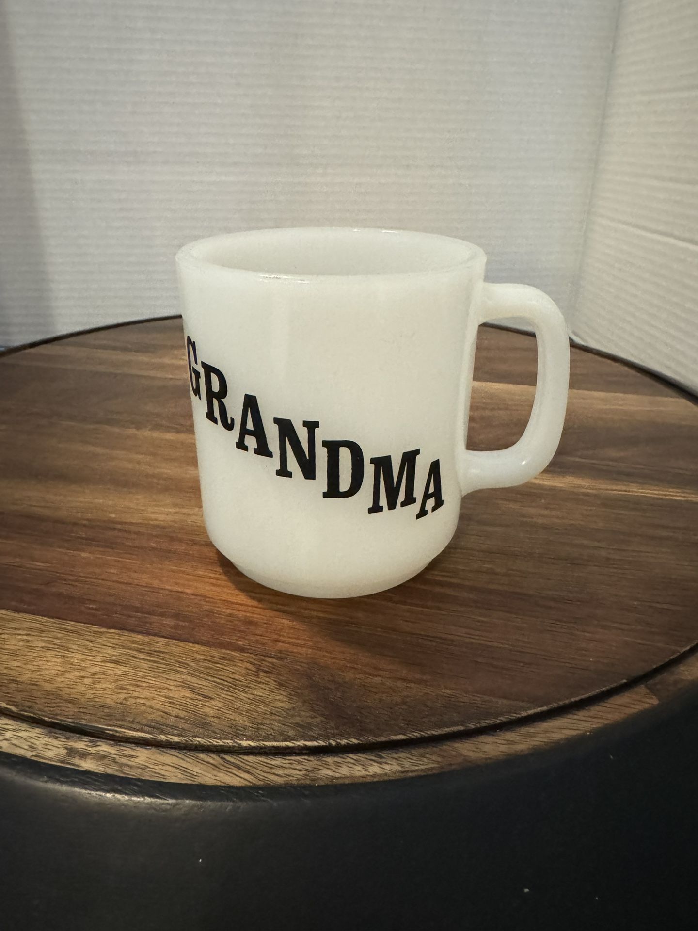 Vintage Glasbake Milk Glass Grandma Mug