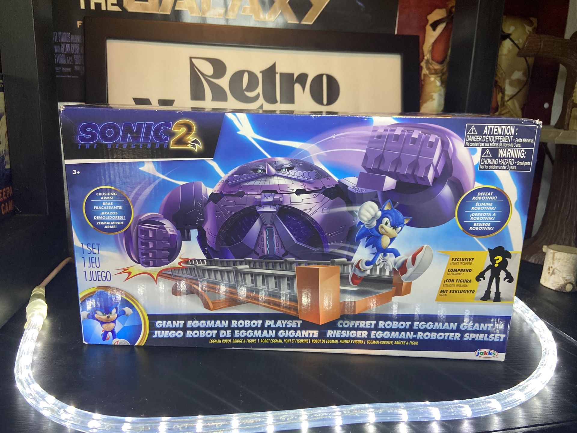Sonic the Hedgehog 2 Giant Eggman Robot Playset Factory Sealed Includes Figure