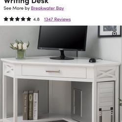 Wood Corner Computer Writing Desk