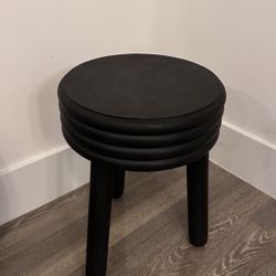 Modern Black Accent Stool / Side Table