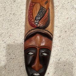 #2 Art Piece: African Art- Wall Decor Carved Wood And Hand Painted, Original