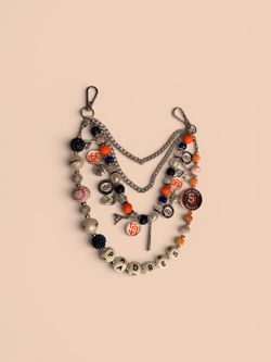 Handmade SD Padres Purse Charm | Beaded Bag Chain