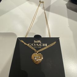 Coach Heart Pendant Necklace