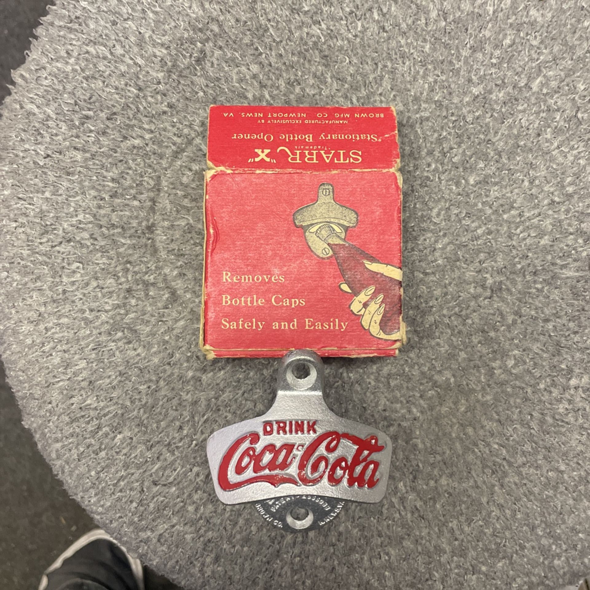 Coca-Cola Bottle Opener, Starr "X", Brown Co.