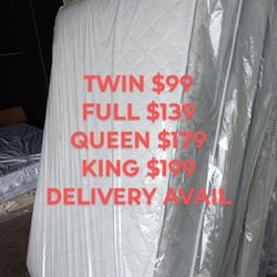 King Queen Full Twin Mattress Bed Delivery 