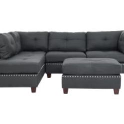 Sectional With Ottoman Set 106”x75”