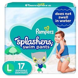 New Pampers Splashers Disposable Swim Pants Size L 17 ct.