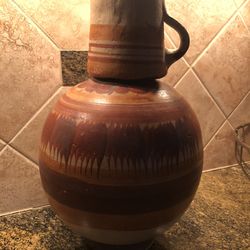 Pottery Water Pitcher With Cup