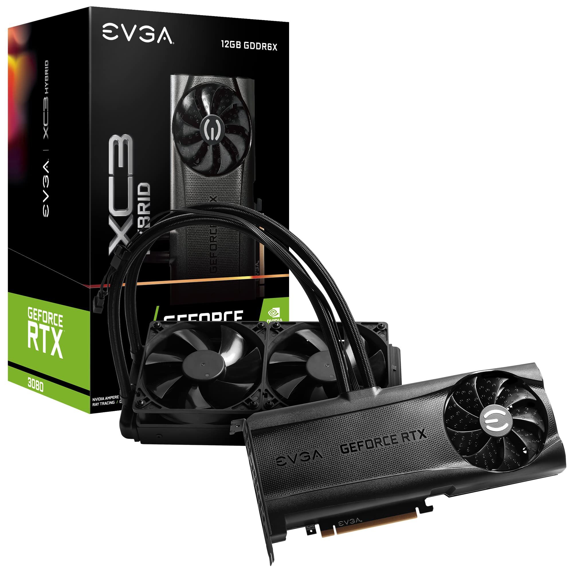 EVGA GeForce RTX 3080 XC3 ULTRA HYBRID GAMING, 10GB GDDROX, ARGB LED