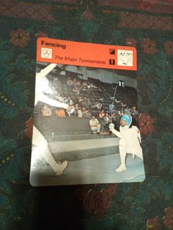 Vintage 1979 sportscaster fencing /the major tournaments /card # 84-14/Olympic collector card