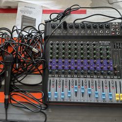 Digital Audio Mixer With Microphone & (2) XLR 25ft Cables 