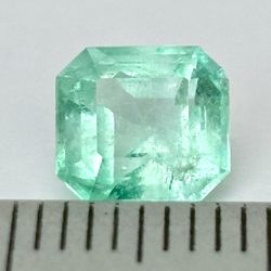 Certified 1.55 carats Genuine Colombian Natural emerald -cut loose, gemstone,