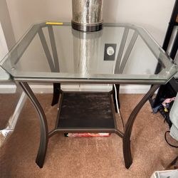 Glass Top Nightstands / End Tables – Set of 2 – Great Condition