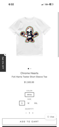 New chrome hearts t shirt with tags medium