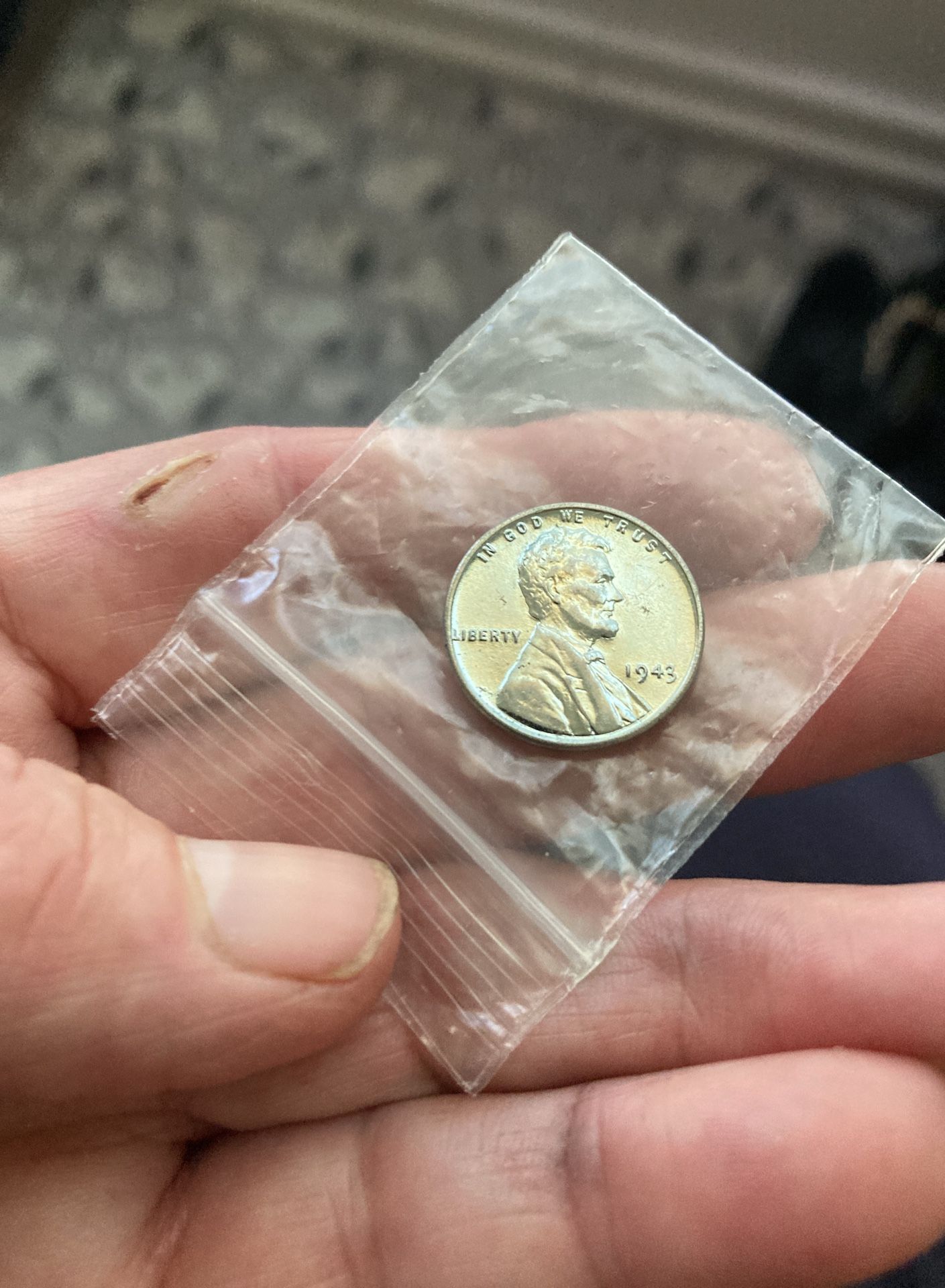 Rare 1943 Steel Wheat Penny No Mint Mark