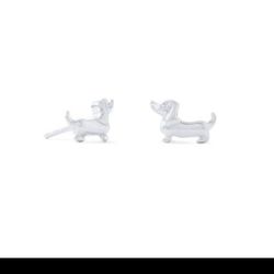 Cute Shiny Dachshund Stud Earrings