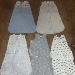 5 Small (3-6 Months) Halo Sleepsacks