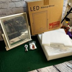 NEW Lighted Makeup Mirror, Hollywood Vanity Mirror with Lights, Three Color Lighting Modes, and  Smart Touch Control, 360°Rotation (15.2in. White)