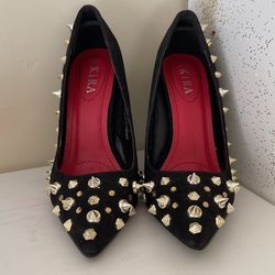 Black Studded Heels 