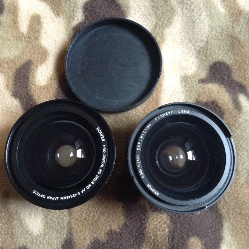 2 fish eye adapter lenses