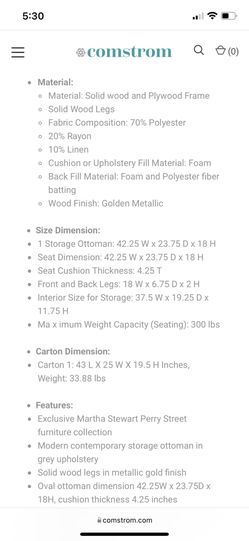 Martha stewart sale adina storage ottoman