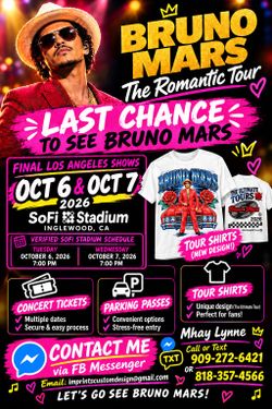 BRUNO MARS ROMANTIC TOUR CONCERT