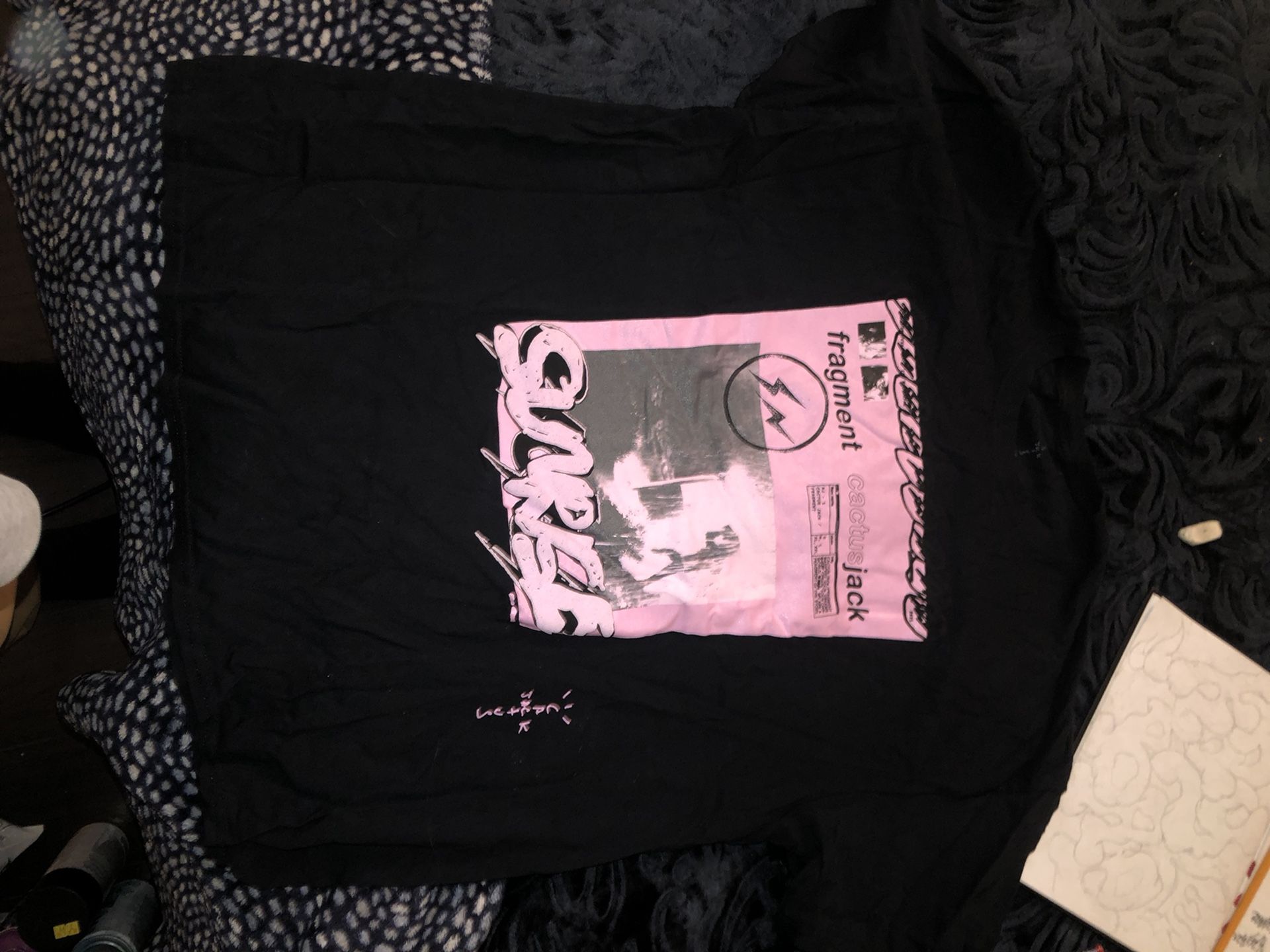 Travis Scott Cactus Jack For Fragment Manifest T-Shirt, US Men's Small for  Sale in Pasadena, California - OfferUp