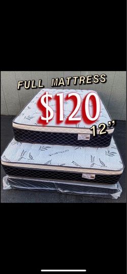 Full size pillow top mattress (12” inches)