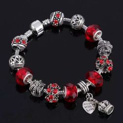 Red crown  And Cross bracelet